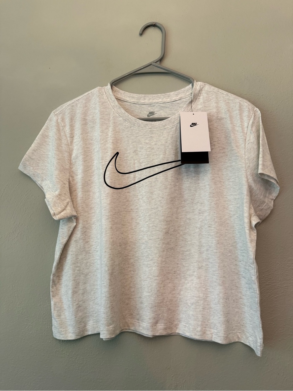 Nike Women's Heather Gray Swoosh Crew Tee